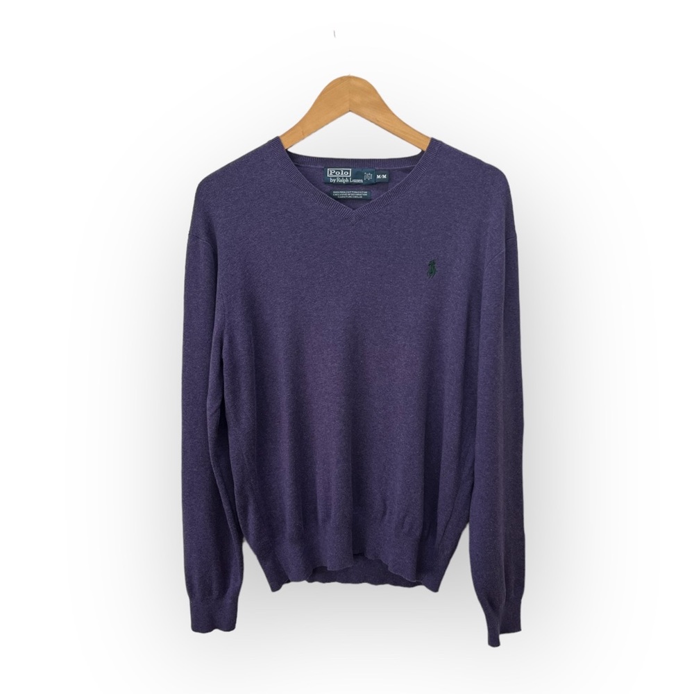 Polo by Ralph Lauren Purple Pima Cotton Sweater
